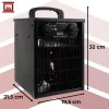 Kaminer elektromos Fűtőberendezés 3000W - Fekete