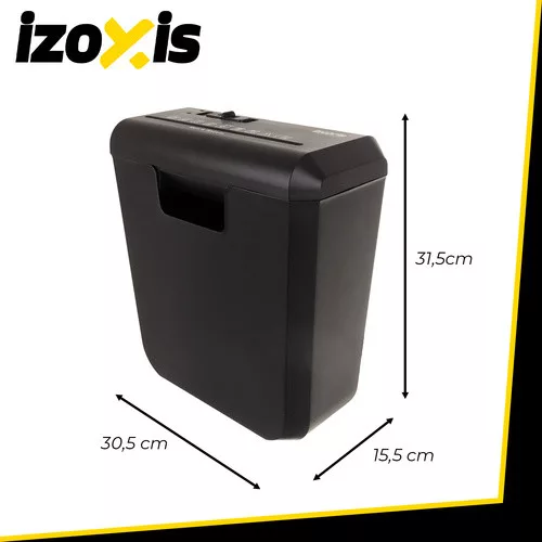 Iratmegsemmisítő, IZOXIS 10L P-2, csendes, 10L kapacitás, 30.5x15.5x31.5cm
