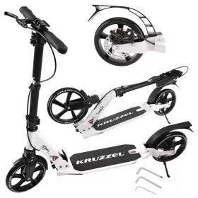   Összecsukható roller gyerekeknek és felnőtteknek Kruzzel Hyperion W 26141, városi használatra, 100 kg-ig, 200 mm-es kerekekkel