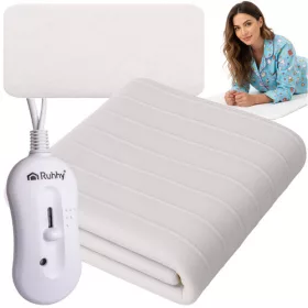   Elektromos takaró 3 fűtési szinttel, távirányítóval, 65 W, automatikus kikapcsolás, 150 cm-es kábel, fehér