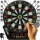 Elektronikus darts játék, 4 LED kijelző, 1-16 játékos számára, 6 darts, hangok, tábla 43x51,5 cm