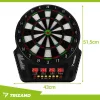 Elektronikus darts játék, 4 LED kijelző, 1-16 játékos számára, 6 darts, hangok, tábla 43x51,5 cm