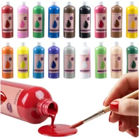   Maaleo, 18 poszterszín készlet, 500 ml, vízbázisú, matt felület, többszínű