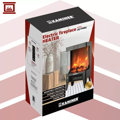 Lánghatású ventilátoros fűtőtest, 2000 W, távirányítóval, érintőpanellel, hőmérséklet-szabályozással