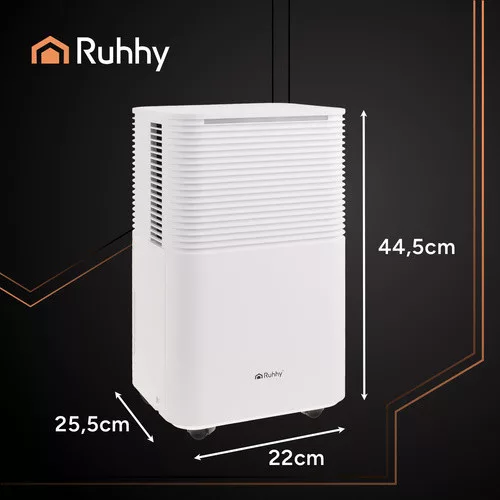Ruhhy páramentesítő, 12 l / 24h, WIFI, 120 m³ / h, digitális érintésvezérlés, 2 literes tartály, időzítő, páratartalom visszajelző lámpa, LED kijelző, beépített higrosztát