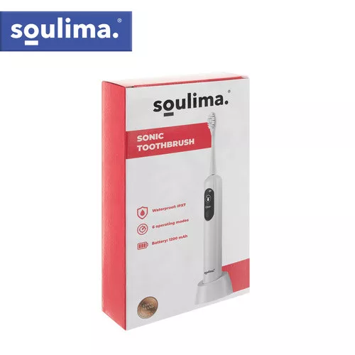 Soulima X800 szónikus elektromos fogkefe, 6 mód, 90.000 rezgés/perc, fehér, teljes készlet