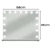 Kozmetikai tükör érintőpanellel, 15 LED, 3 színbeállítás, hálózati/USB tápellátás, 58x46 cm