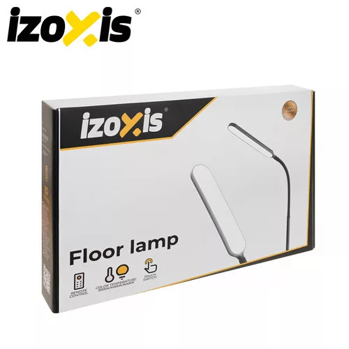 Izoxis LED állólámpa, 180 cm, fekete, távirányítóval, 12W, 3 fényszín