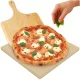Pizzasütő kő 38×36 cm, bambusz spatulával, univerzális használatra