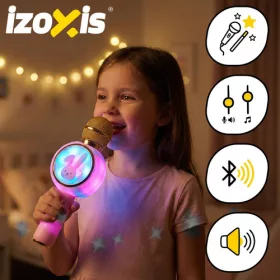 Izoxis 27048 Rózsaszín Vezeték Nélküli Karaoke Mikrofon