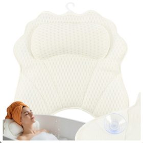   Kényelmes fürdőkád párna, tapadókorongtartó, 43 x 40 cm, fehér szín