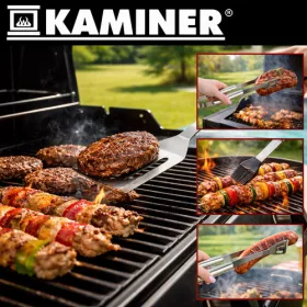 Grillezőeszköz-készlet - 3 db. Kaminer 27180