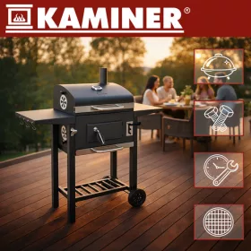 Kerti grill fedővel 105x110x50cm Kaminer