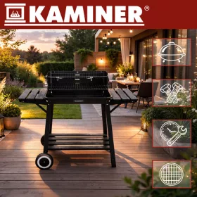 Kerti grill forgónyárssal 93x41x86cm Kaminer