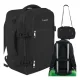 Trizand hátizsák 40x25x20cm, 20L, fekete, 2in1 hátizsák/táska, kézipoggyász