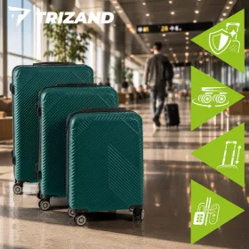 3 az 1-ben bőrönd szett - zöld Trizand 27672