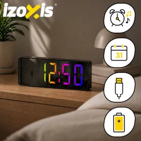 Ébresztőóra - Izoxis színes LED óra