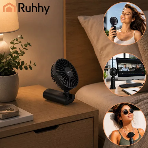 Ruhhy Mini fekete kézi ventilátor