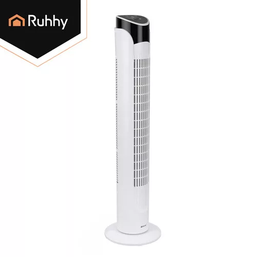 90 cm-es fehér oszlopventilátor + Ruhhy távirányító