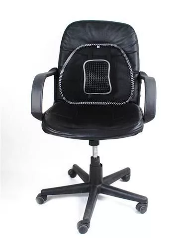 Suportul Terapeutic Lombar, Malatec, Pentru Scaun de Birou, Corecteaza Postura, 40x39cm, Metal, Negru
