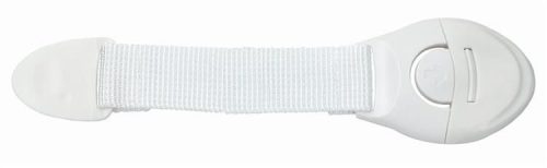 Biztonsági zár készlet, 10 db-os, szekrényekhez és fiókokhoz, ragasztós, 20 x 5 cm, fehér