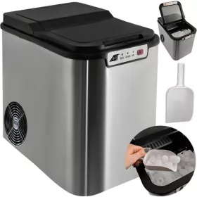   Jégkocka készítő gép 2,2 literes tartállyal, 120 W, 12 kg jég/nap