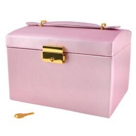 ékszeres doboz - rózsaszín 17,5x13,8x13,5 cm