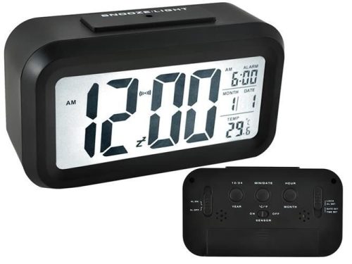 Ébresztőóra - fekete LED digitális óra