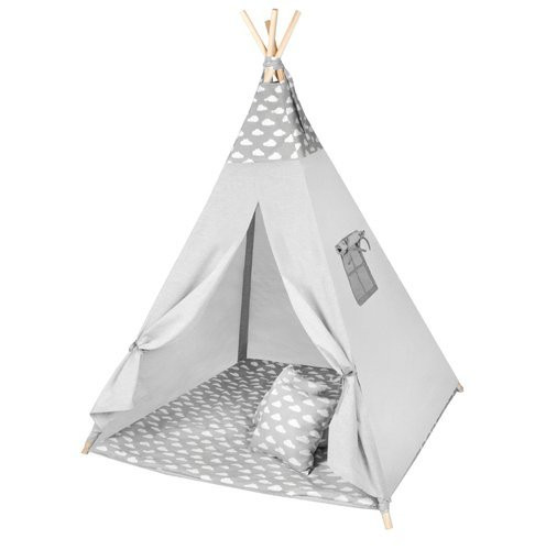 Teepee szürke felhősátor gyerekeknek