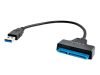 USB 3.0 - SATA Adapter, Átalakító kábel Merevlemezhez (HDD) vagy SSD-hez, 20 cm-es kábellel