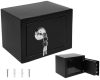 Iso fém otthoni / irodai széf kulcsos zárral, 170 x 230 x 170 mm, fekete