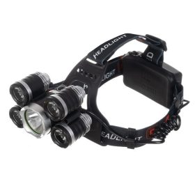 Fejlámpa 5 x LED T6 CREE