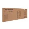 Bigstren fém tárolópolc, 5 polcos, 220x100x45cm, 1000kg teherbírás, fekete