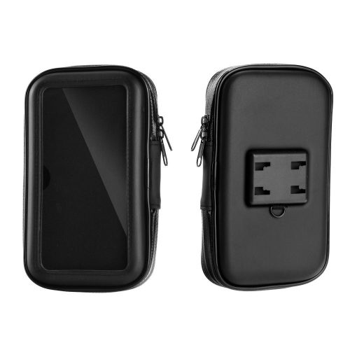 Vízálló, cipzáras motoros telefontartó (4,8" - 5,5"), fekete