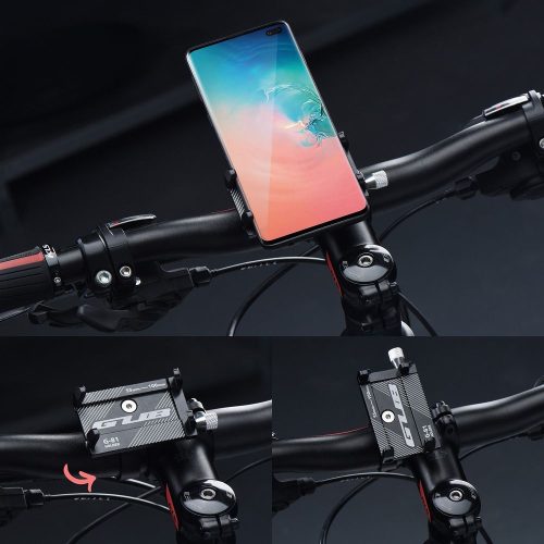 GUB kerékpártartó mobiltelefonhoz G81 alumínium, fekete