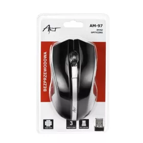   ART vezeték nélküli számítógépes egér 2.4G 1000 dpi AM-97 fekete