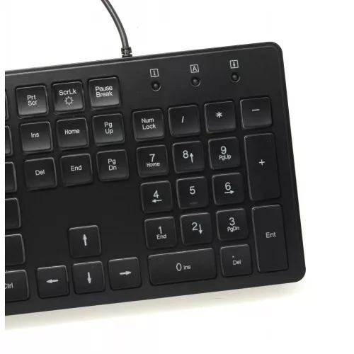 ART vezetékes billentyűzet USB A QWERTY könnyű, vékony AK-20 fekete