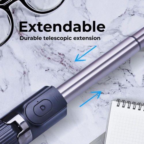 Szelfibot vezeték nélküli távirányítóval és stabilizátorral, GIMBAL SSTR-L08 fekete