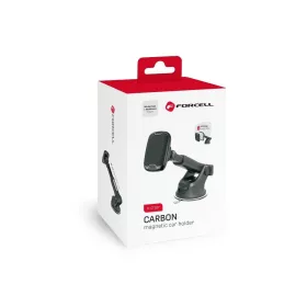   Forcell F-Grip Carbon H-CT327 mágneses autós telefontartó szélvédőre / műszerfalra, fekete