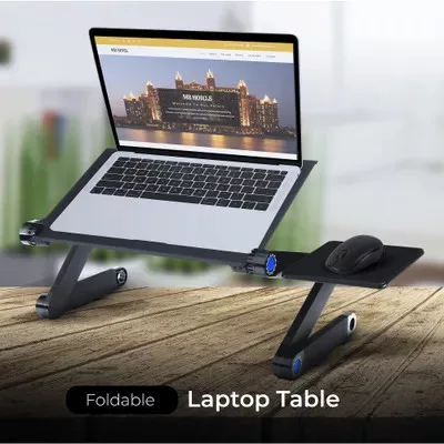 Univerzális, állítható laptopasztal hűtéssel YL-803 fekete