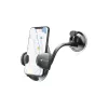 Forcell F-Grip Oval autós telefontartó, 17 cm, szélvédőre / műszerfalra / szellőzőnyílásra rögzíthető, fekete