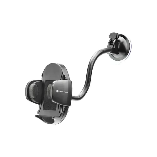 Forcell F-Grip Oval autós telefontartó, 27 cm, szélvédőre / műszerfalra / szellőzőnyílásra, fekete