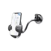 Forcell F-Grip Oval autós telefontartó, 27 cm, szélvédőre / műszerfalra / szellőzőnyílásra, fekete