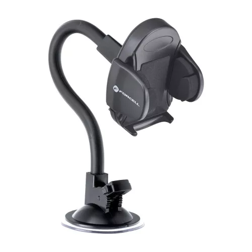 Forcell F-Grip Oval autós telefontartó, 27 cm, szélvédőre / műszerfalra / szellőzőnyílásra, fekete