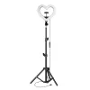 LED Ring Stream RGB lámpa 10" tartóval mobil HEART + állvány JM26-10 fekete