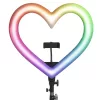 LED Ring Stream RGB lámpa 10" tartóval mobil HEART + állvány JM26-10 fekete