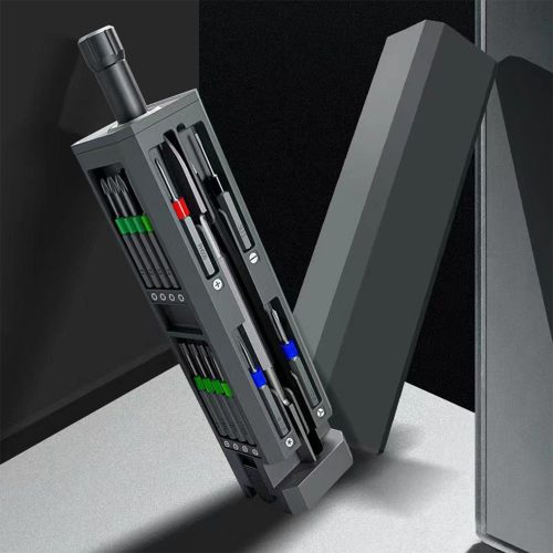 Szerviz csavarhúzó készlet, 30 az 1-ben alumínium bitekkel