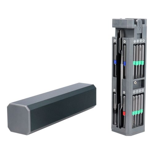 Szerviz csavarhúzó készlet, 30 az 1-ben alumínium bitekkel