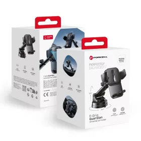   Forcell F-Grip Guardian autós telefontartó szélvédőre / műszerfalra, fekete