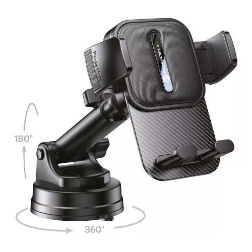 Forcell F-Grip Guardian autós telefontartó szélvédőre / műszerfalra, fekete